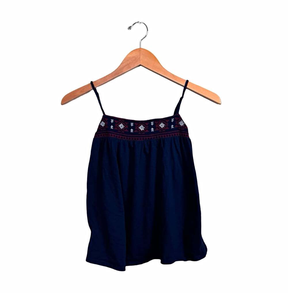 Vintage Y2K Abercrombie & Fitch Embroidered Knit Cami Tank Spaghetti Strap XS